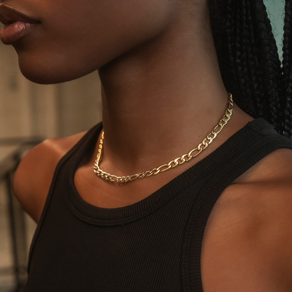 Collier 8Shine — Chaîne Figaro en Or 6mm