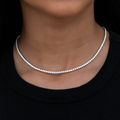 Collier 8Shine — Chaîne Micro Tennis en Or Blanc