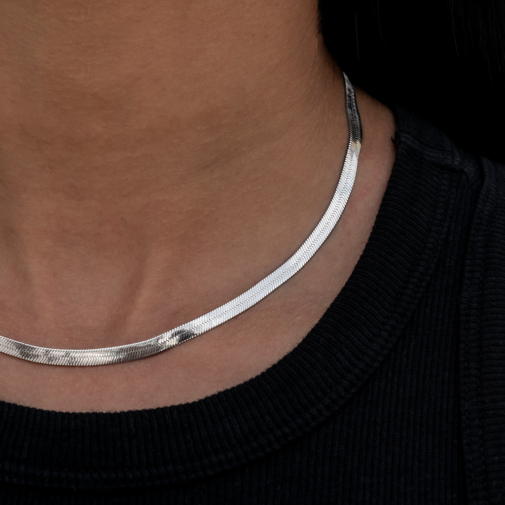 Collier 8Shine Chaîne Herringbone en Argent - 4mm