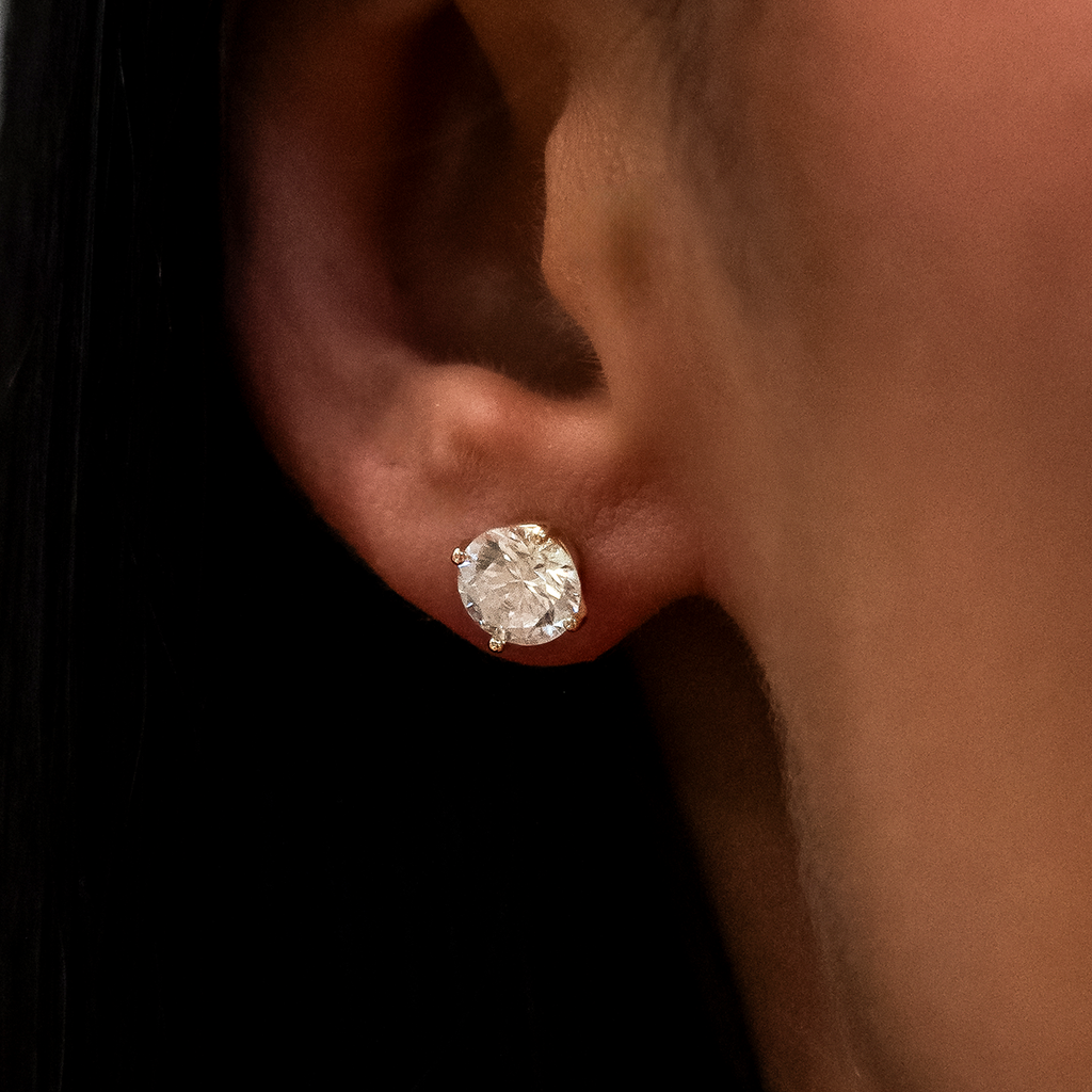 Boucles d’oreilles 8Shine — Diamond Stud 7mm en Or Jaune