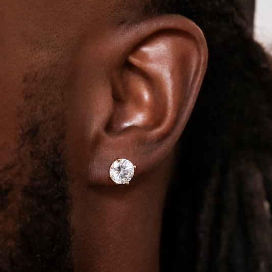 Boucles d’Oreilles 8Shine - Round Cut en Or Jaune 8mm