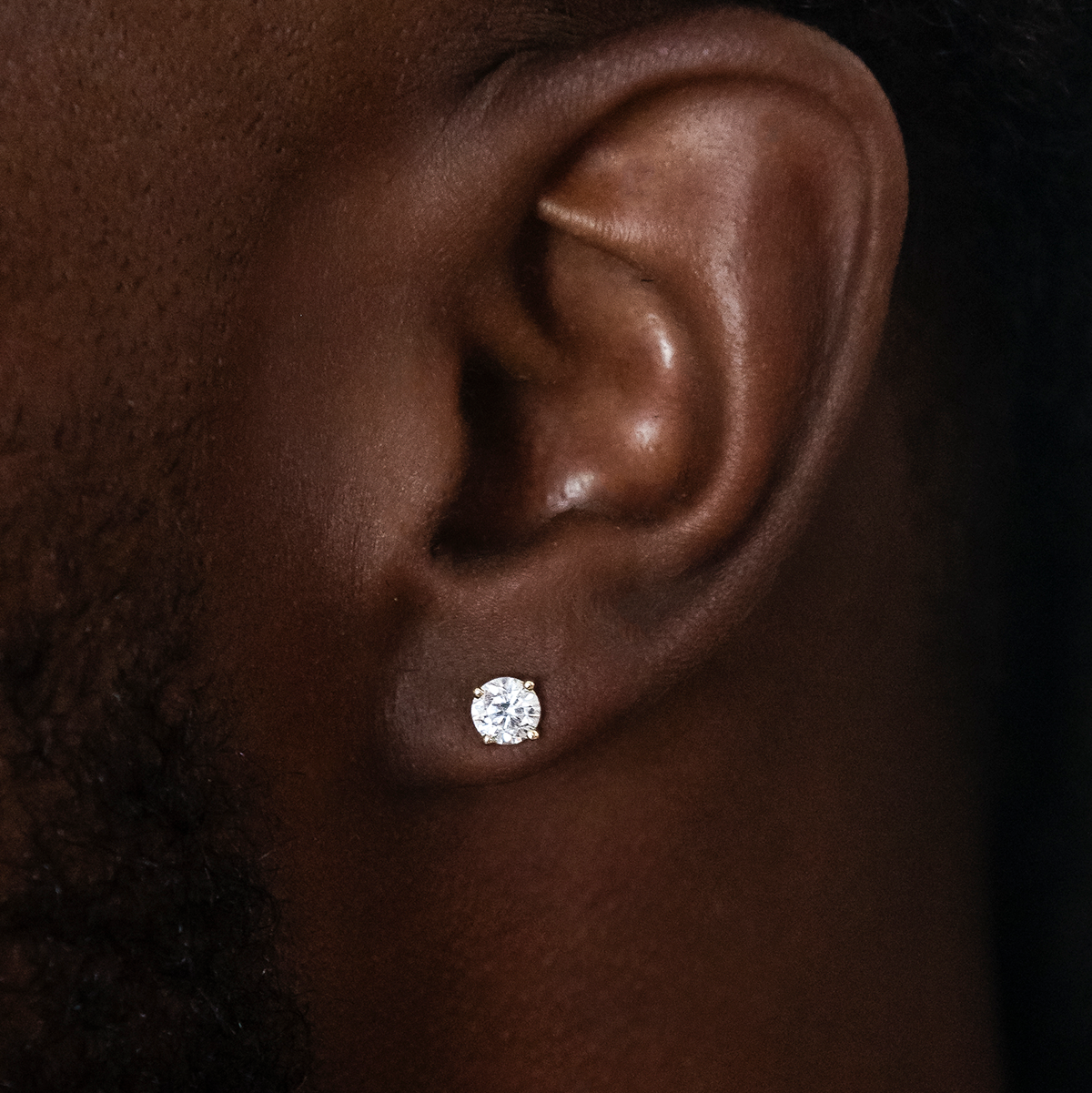 Boucles d’Oreilles 8Shine – Round Cut 5mm en Or Jaune