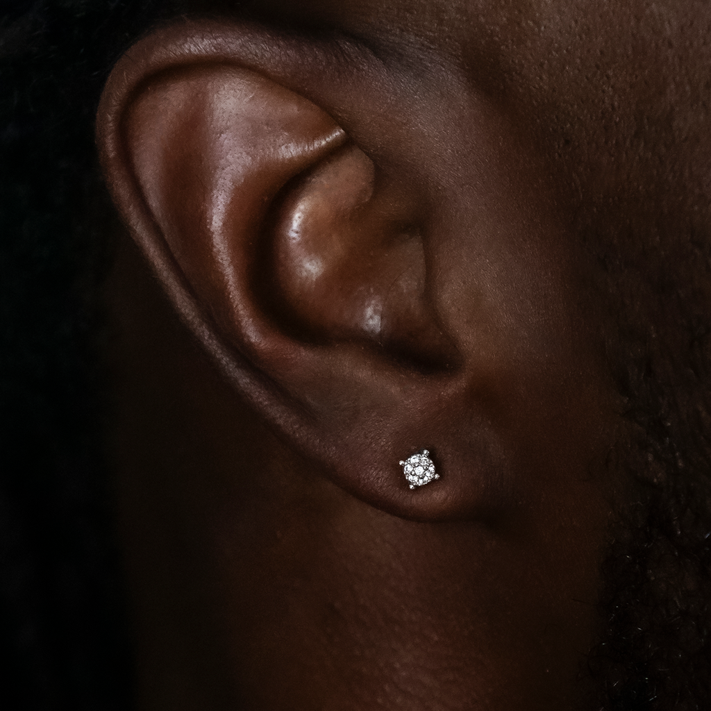 Boucles d’Oreilles 8Shine Pavé Round en Diamant - 3mm