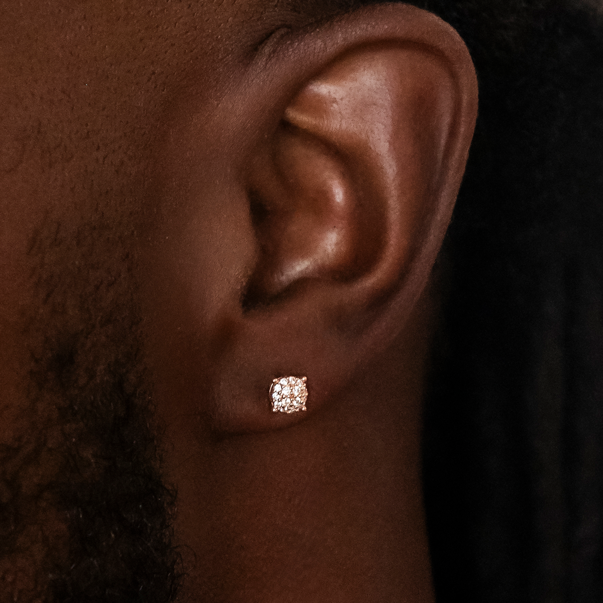 Boucles d’Oreilles 8Shine – Pavé Round 5mm en Or Jaune