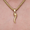 Pendentif 8Shine — Corne Italienne en Or Jaune