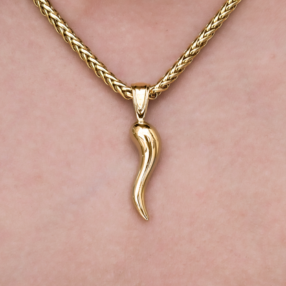 Pendentif 8Shine — Corne Italienne en Or Jaune