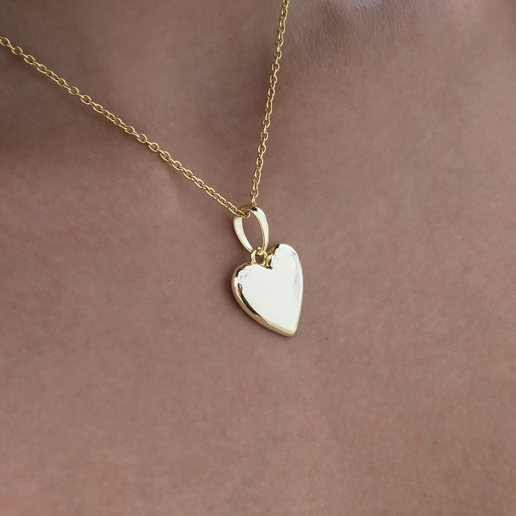 Pendentif 8Shine — Cœur Micro Simple en Or Jaune