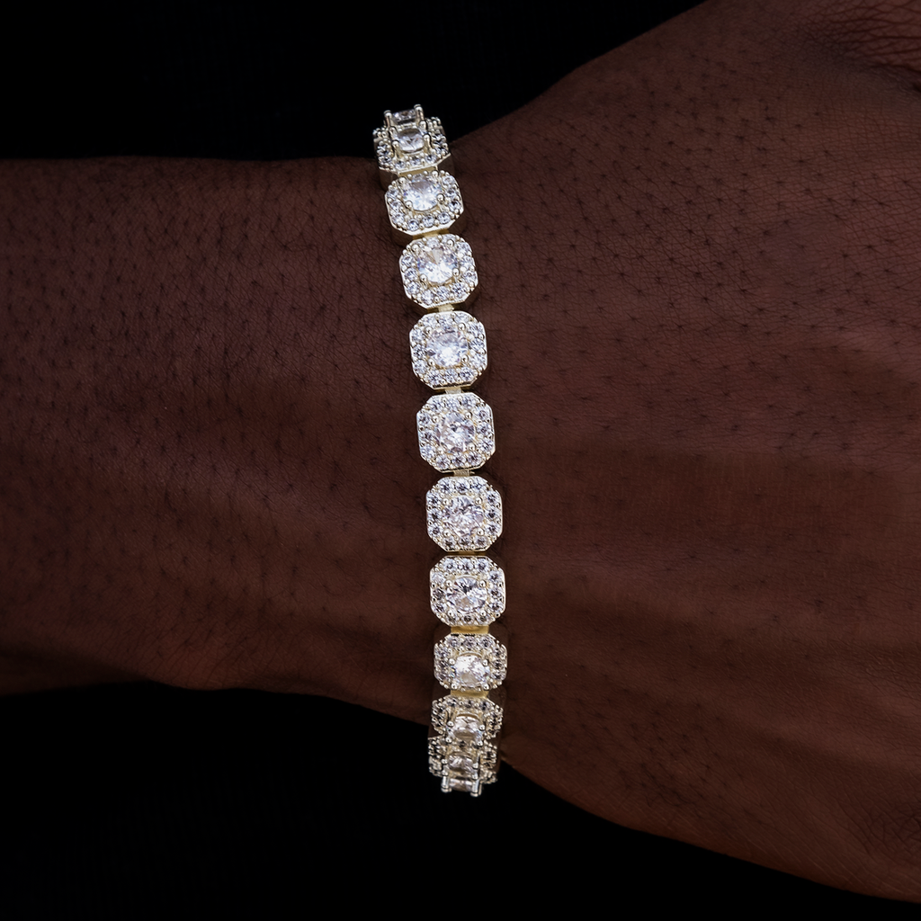 Bracelet Clustered Tennis 8Shine Or Jaune - 8.5mm