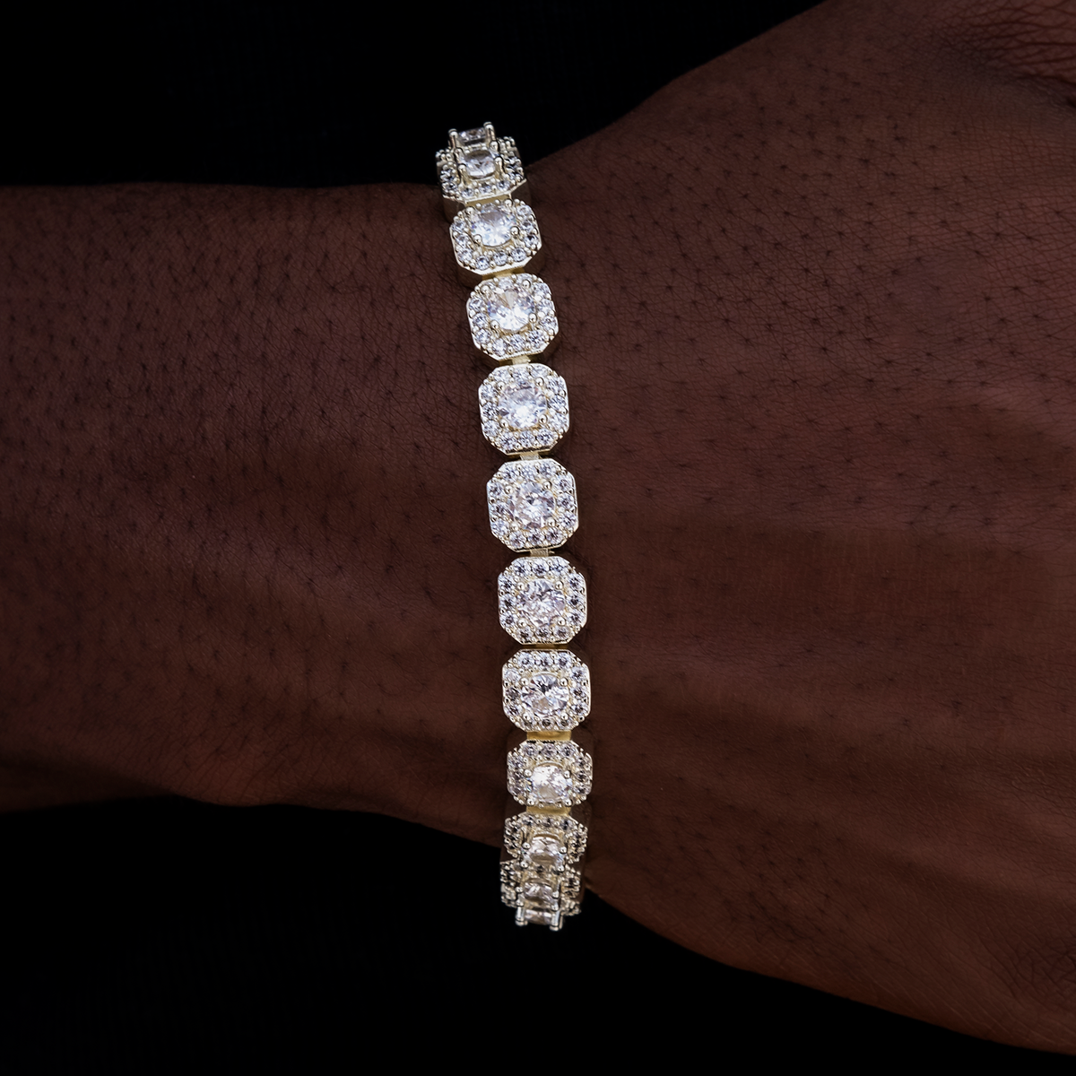 Bracelet Clustered Tennis 8Shine Or Jaune - 8.5mm