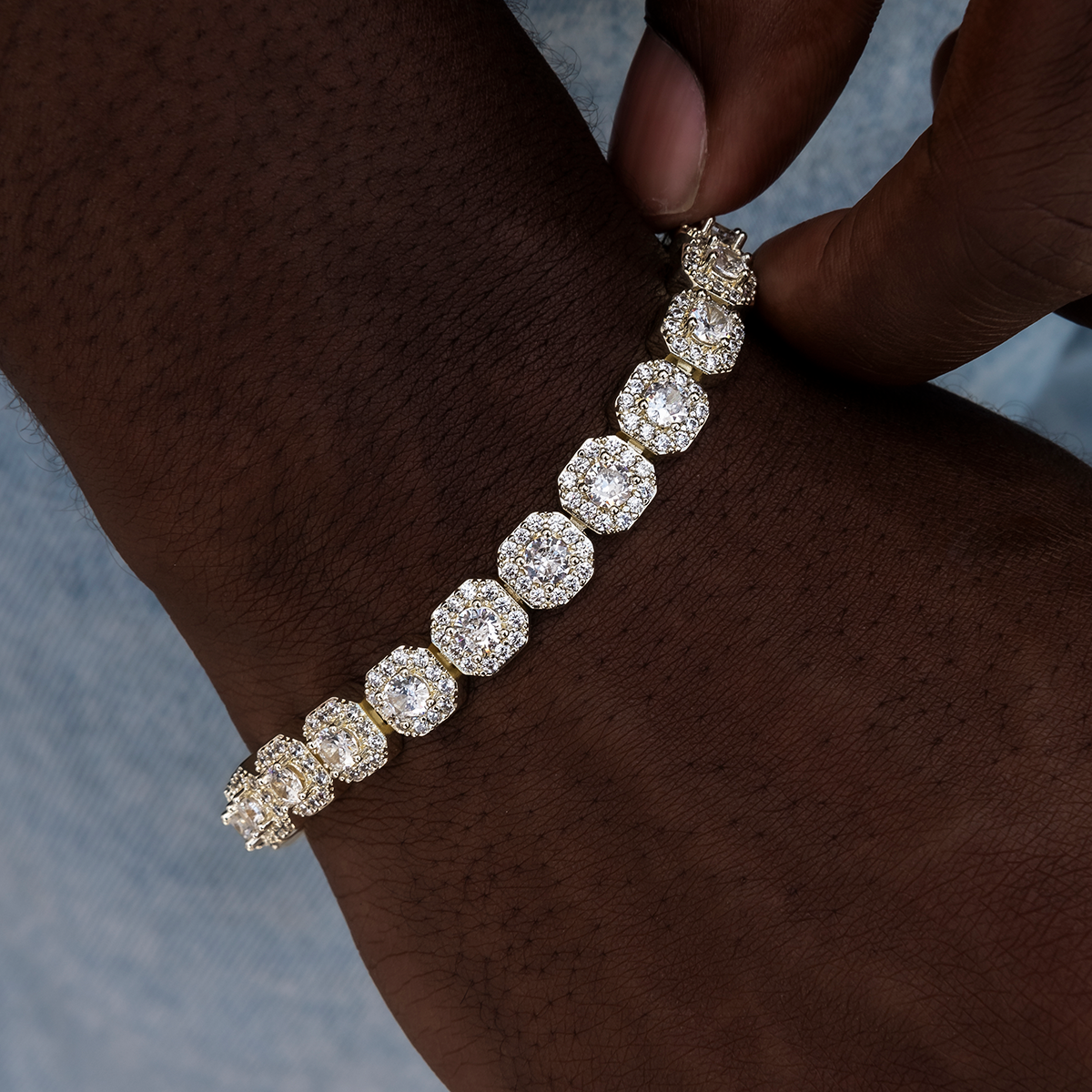 Bracelet Clustered Tennis 8Shine Or Jaune - 8.5mm