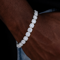 Bracelet Clustered Tennis 8Shine Or Blanc - 8.5mm