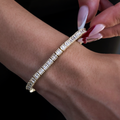 Bracelet 8Shine — Tennis Baguette à Diamants en Or Jaune 3mm