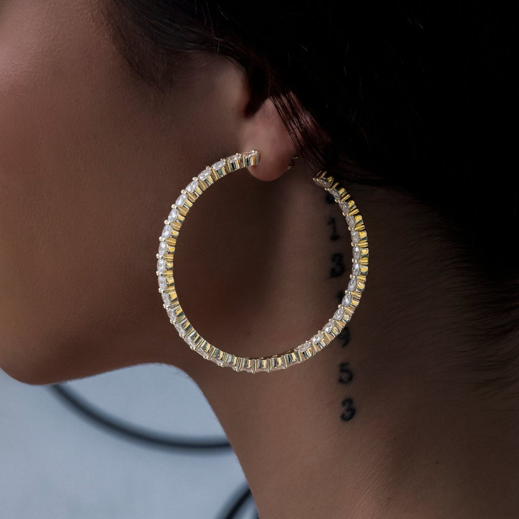 Boucles d’oreilles 8Shine — Eternity Hoop en Or Jaune 4mm