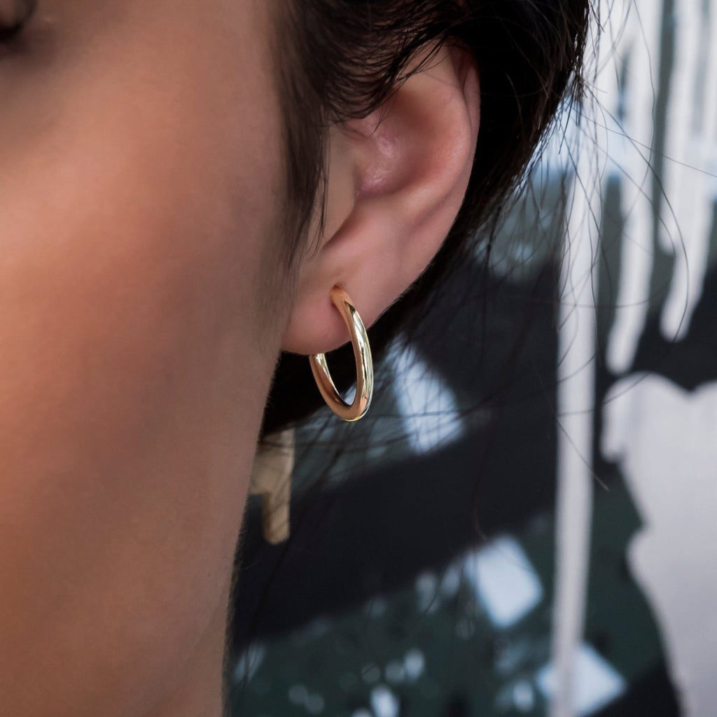 Boucles d’oreilles 8Shine — Plain Hoop en Or Jaune