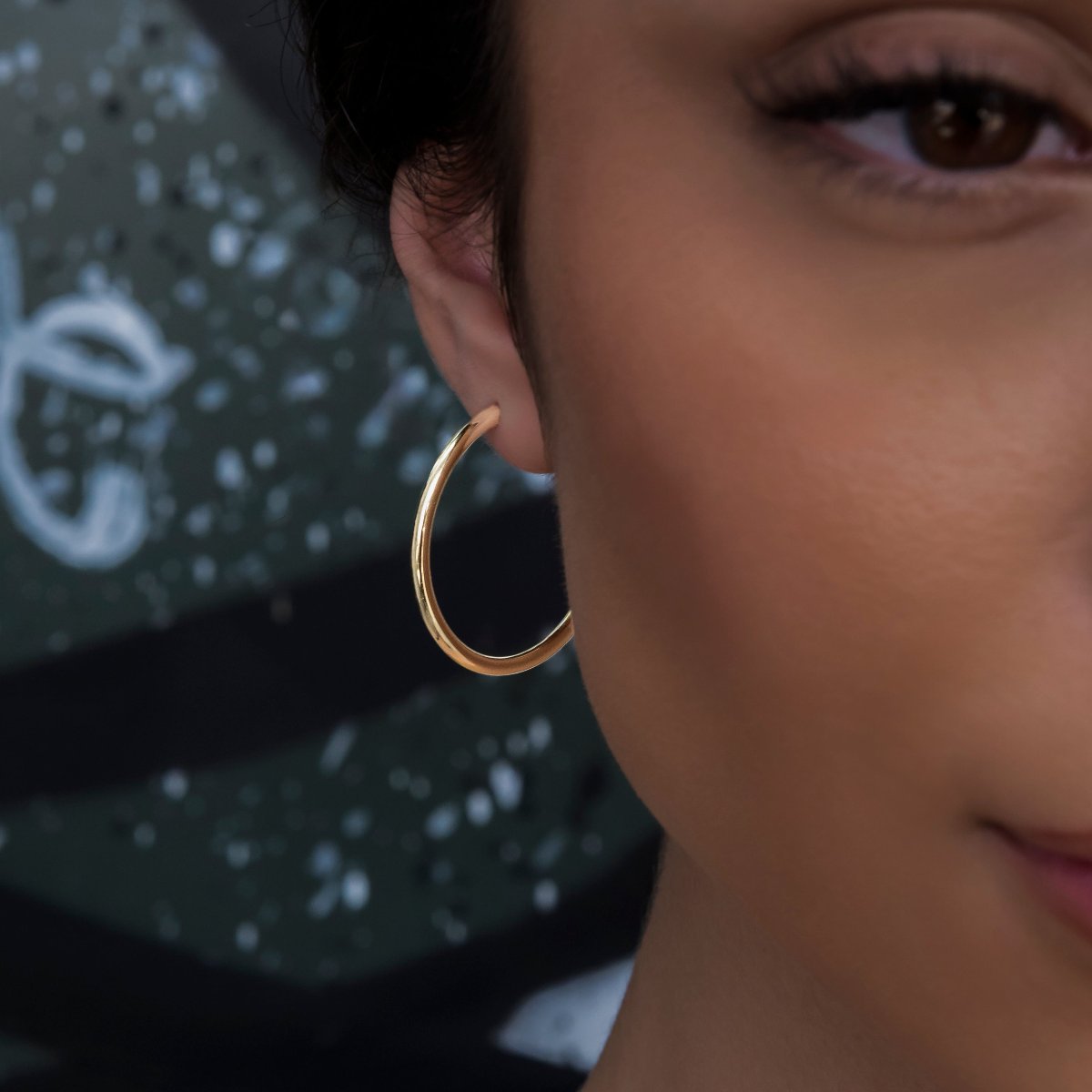 Boucles d’oreilles 8Shine — Plain Hoop en Or Jaune