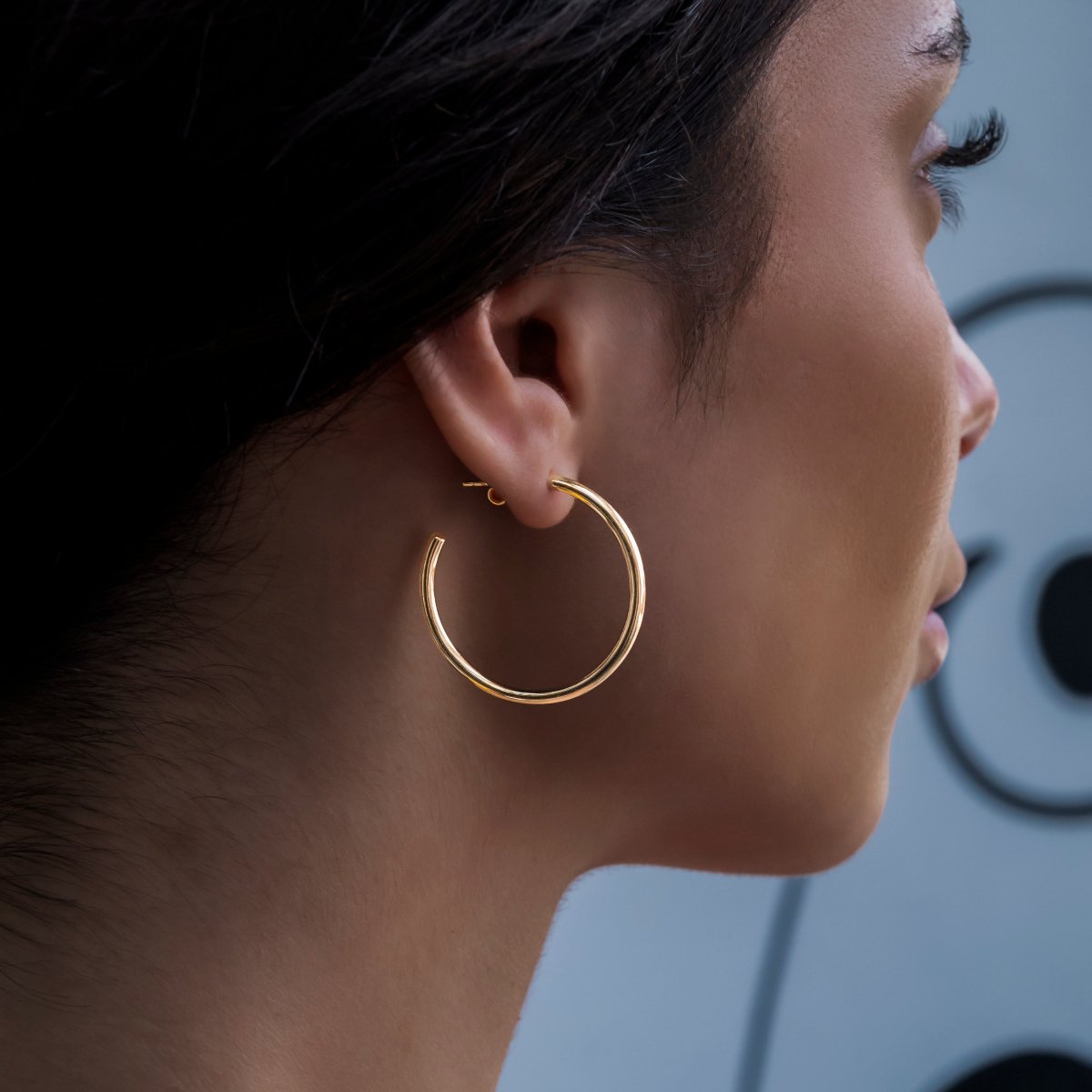 Boucles d’oreilles 8Shine — Plain Hoop en Or Jaune