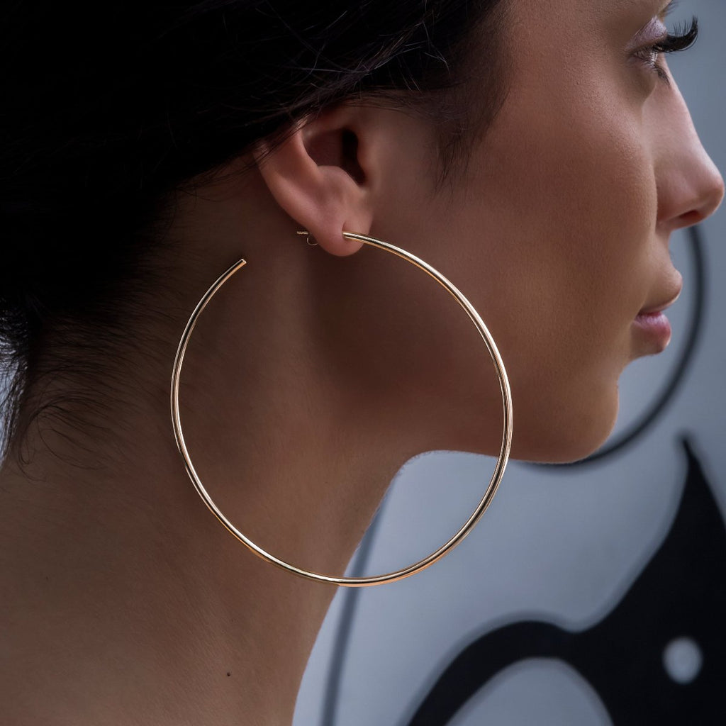 Boucles d’oreilles 8Shine — Plain Hoop en Or Jaune