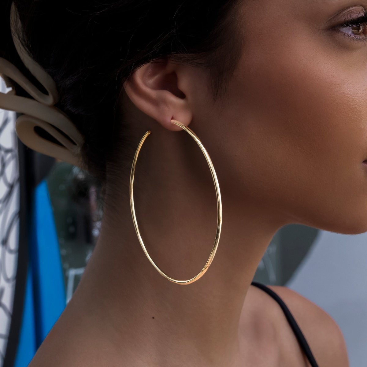 Boucles d’oreilles 8Shine — Plain Hoop en Or Jaune