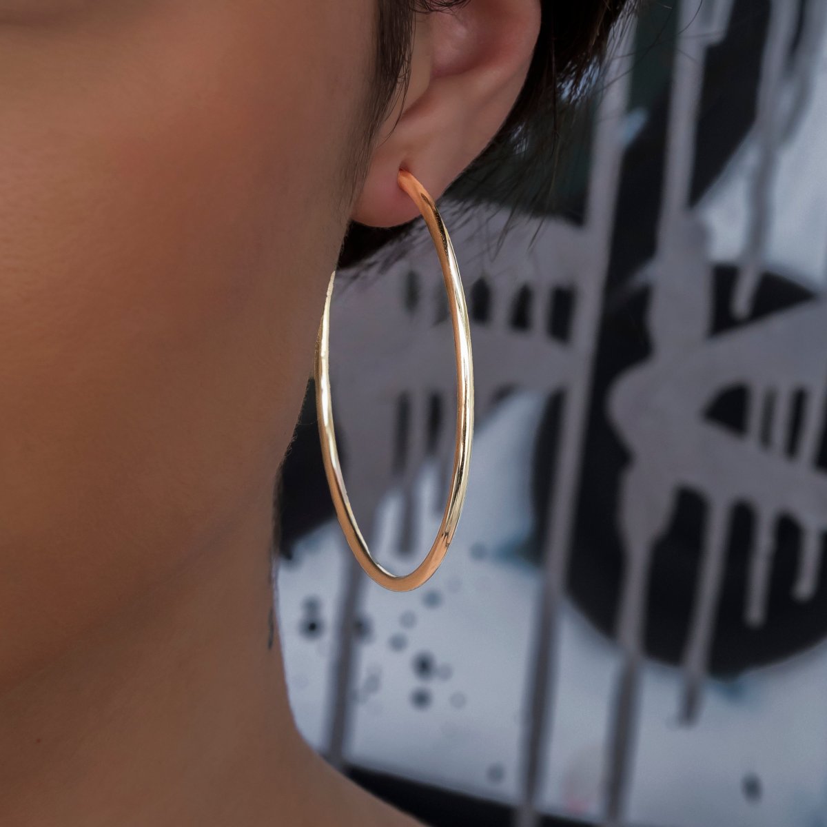 Boucles d’oreilles 8Shine — Plain Hoop en Or Jaune