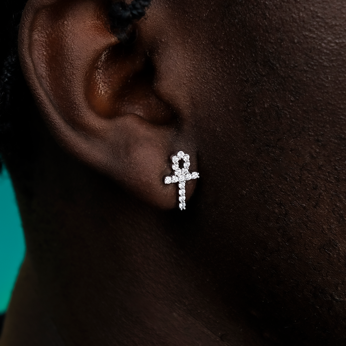 Boucles d’Oreilles 8Shine – Diamond Ankh Stud