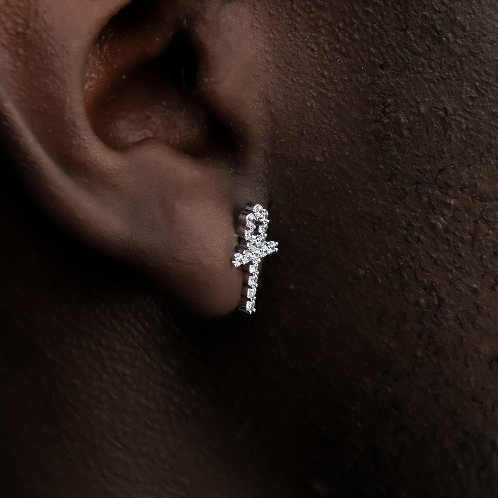 Boucles d’Oreilles 8Shine – Diamond Ankh Stud
