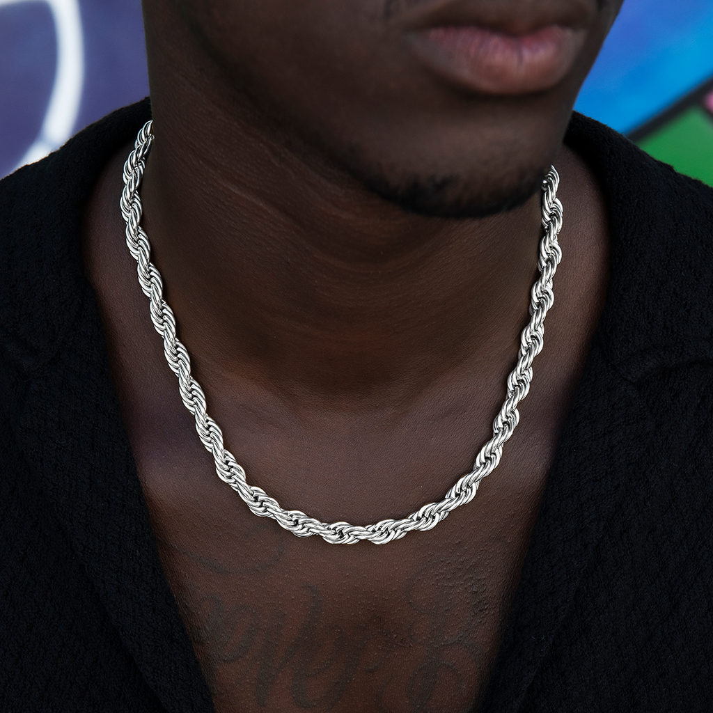 Chaîne 8Shine  Rope en Or Blanc – 8mm