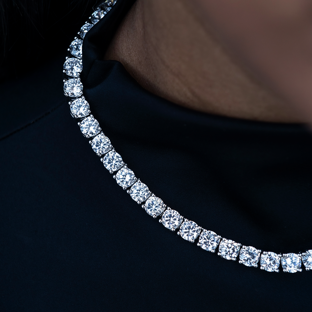 Collier 8Shine — Chaîne Tennis à Diamants en Or Blanc 7mm