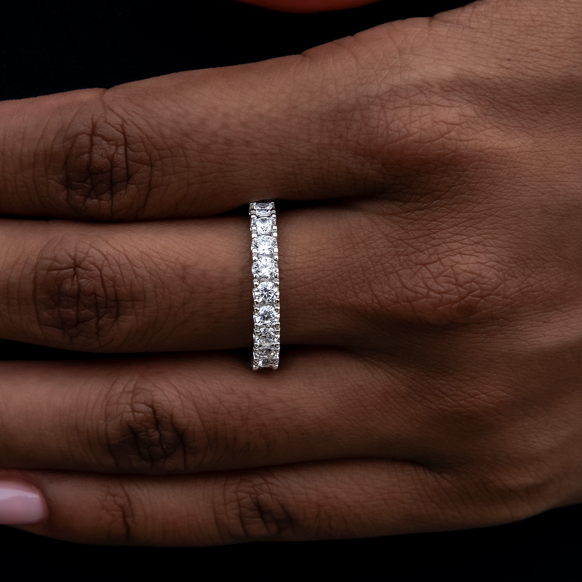 Bague 8Shine — Eternity Band en Or Blanc Vermeil 3mm