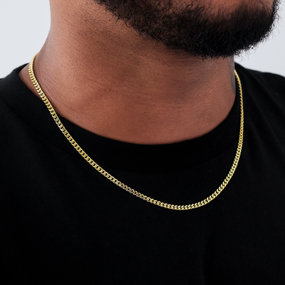 Micro Chaine 8Shine Cuban en Or jaune - 3mm