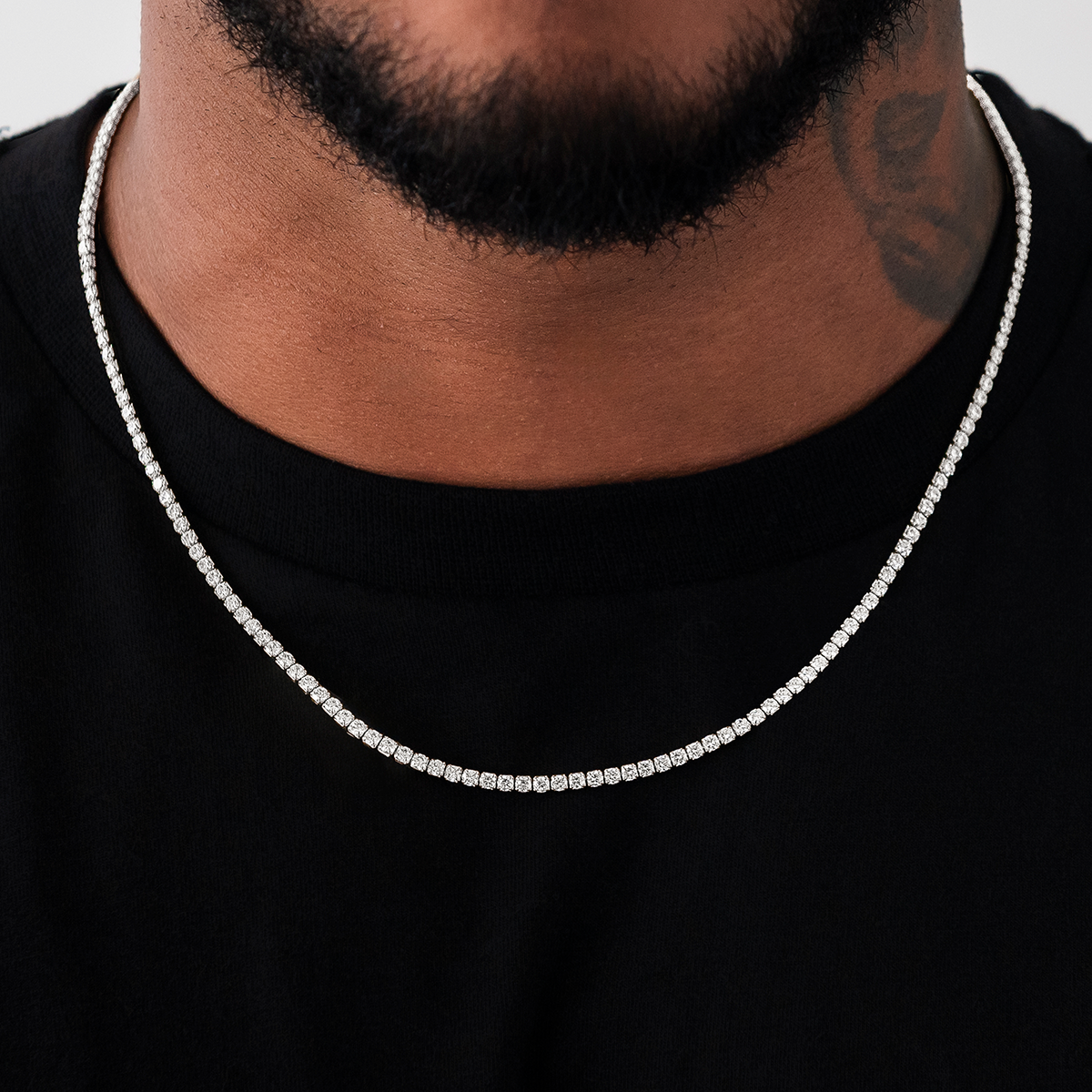 Chaine 8Shine Tennis Micro en Or Blanc - 2.5mm