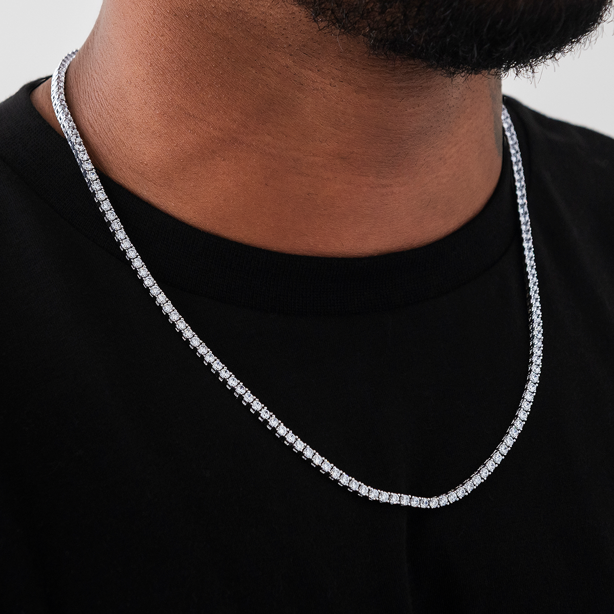 Chaîne Tennis Diamond 8Shine en Or Blanc – 3 mm