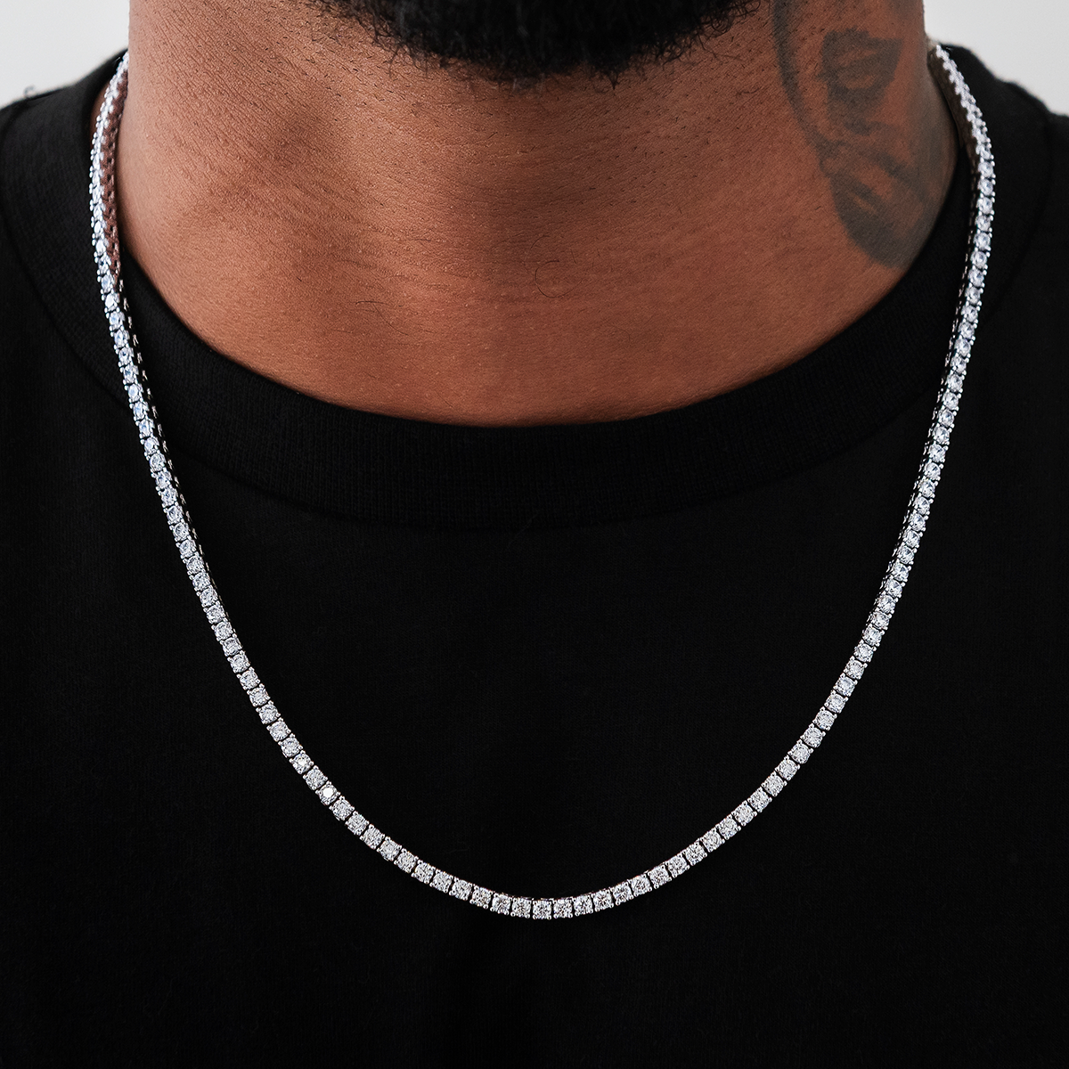 Chaîne Tennis Diamond 8Shine en Or Blanc – 3 mm