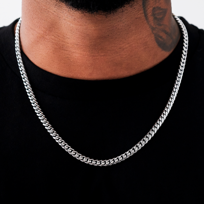 8Shine Signature Cuban en Or blanc – 6 mm