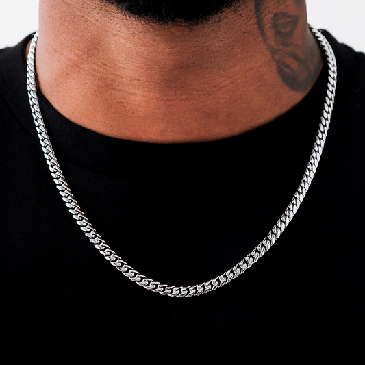 8Shine Signature Cuban en Or blanc – 6 mm