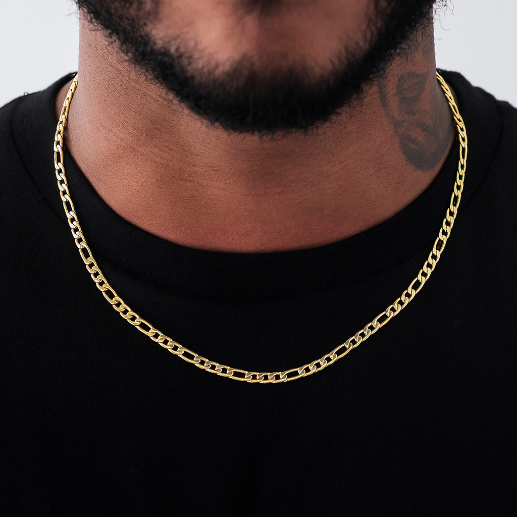 Chaîne 8Shine Figaro en Or Jaune – 4mm