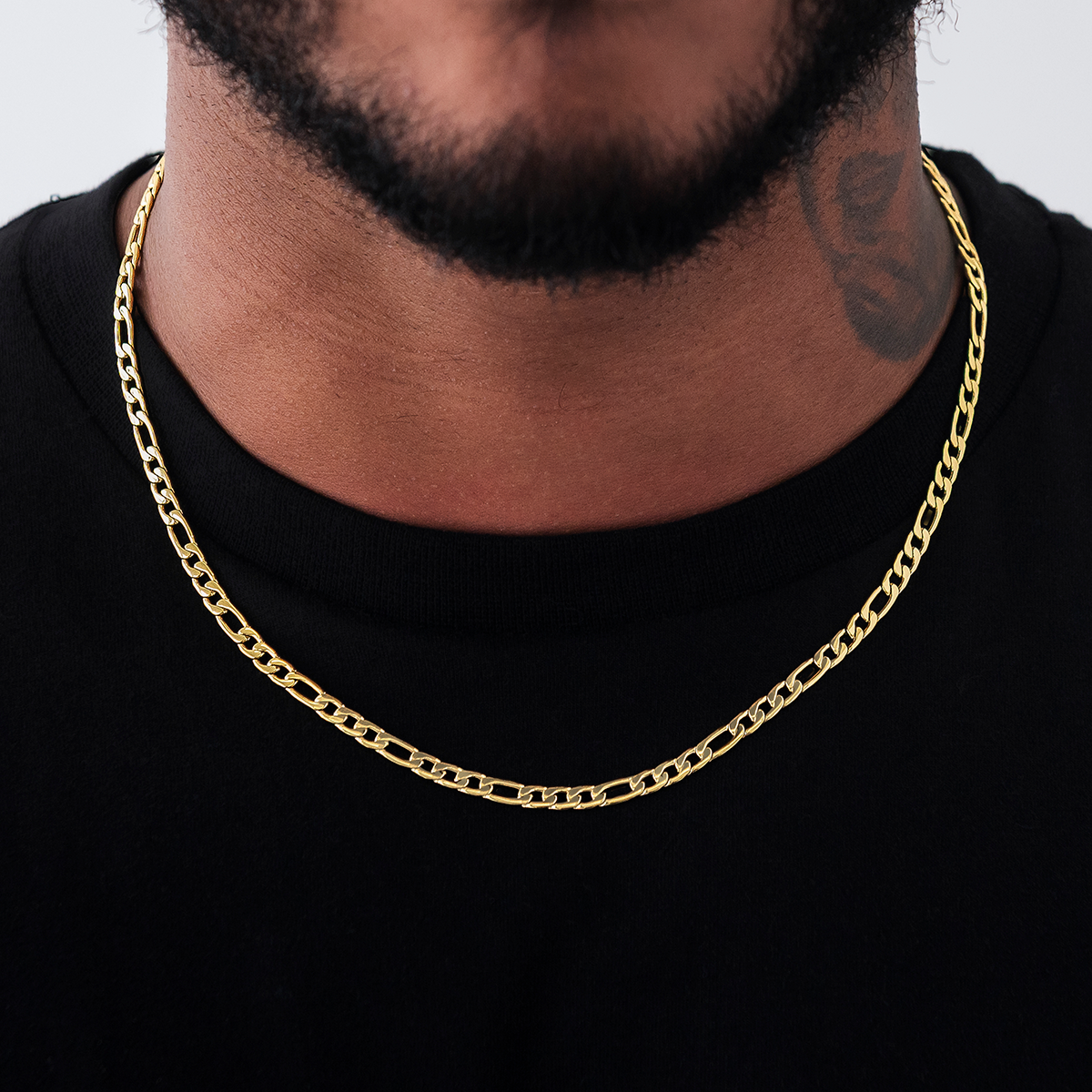 Chaîne 8Shine Figaro en Or Jaune – 4mm