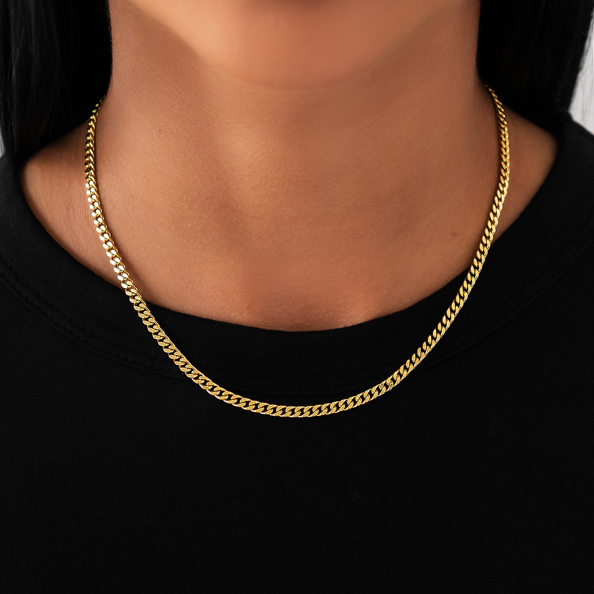 Collier 8Shine – Micro Cuban 3mm en Or Jaune