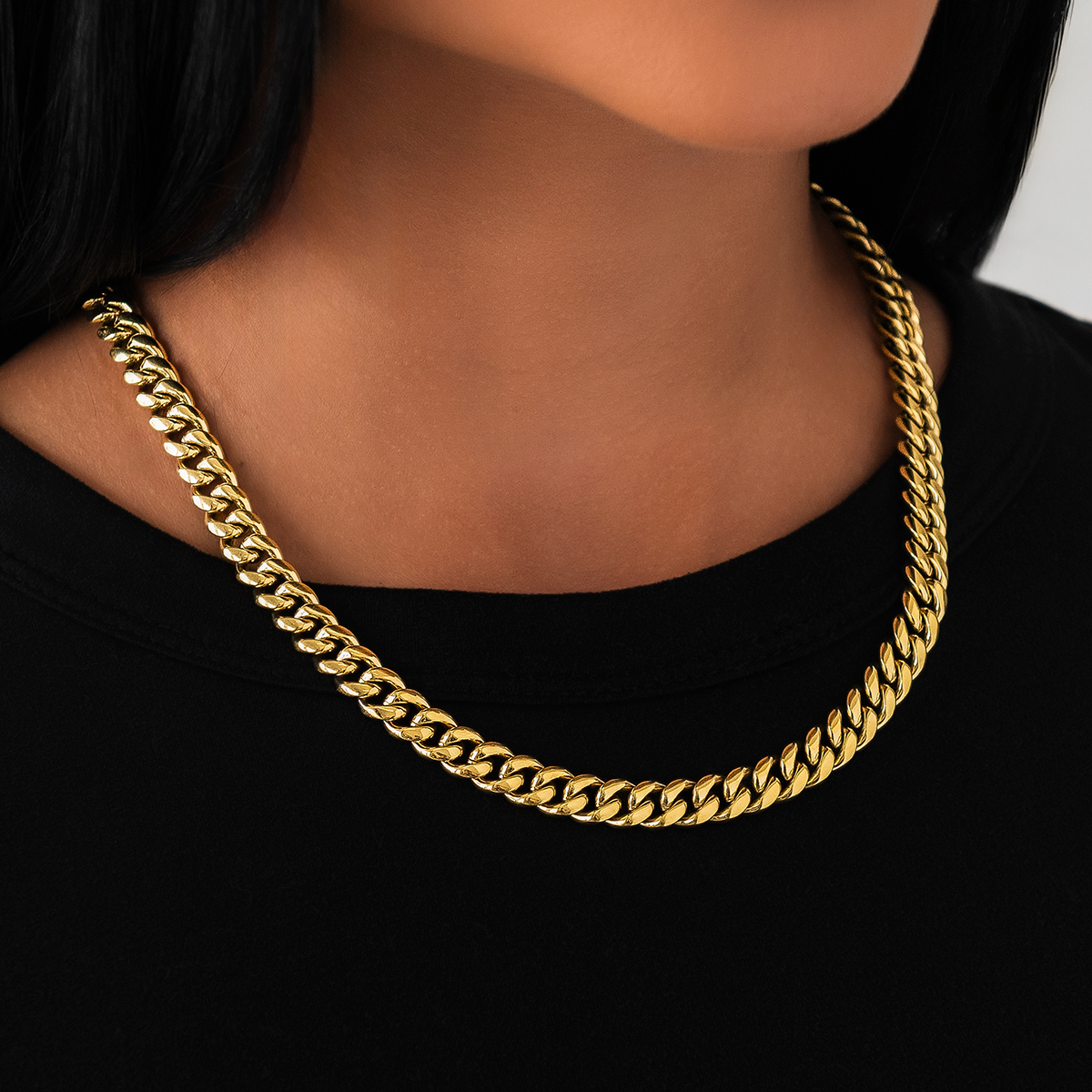 Collier 8Shine — Chaîne Miami Cuban Link en Or Jaune 8mm