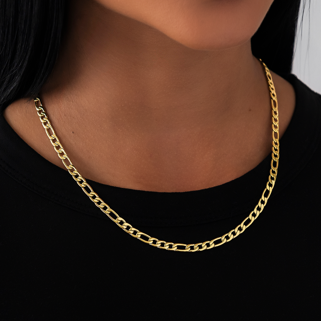 Collier 8Shine — Chaîne Figaro en Or 4mm