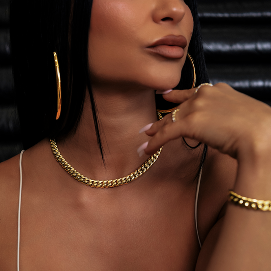 Collier 8Shine — Chaîne Miami Cuban Link en Or Jaune 8mm