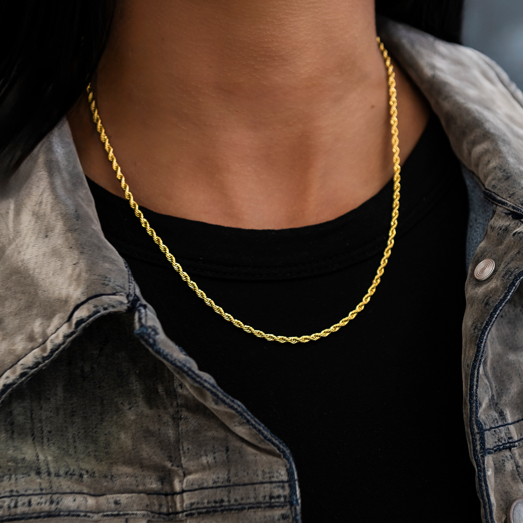 Collier 8Shine — Chaîne Rope en Or 2mm