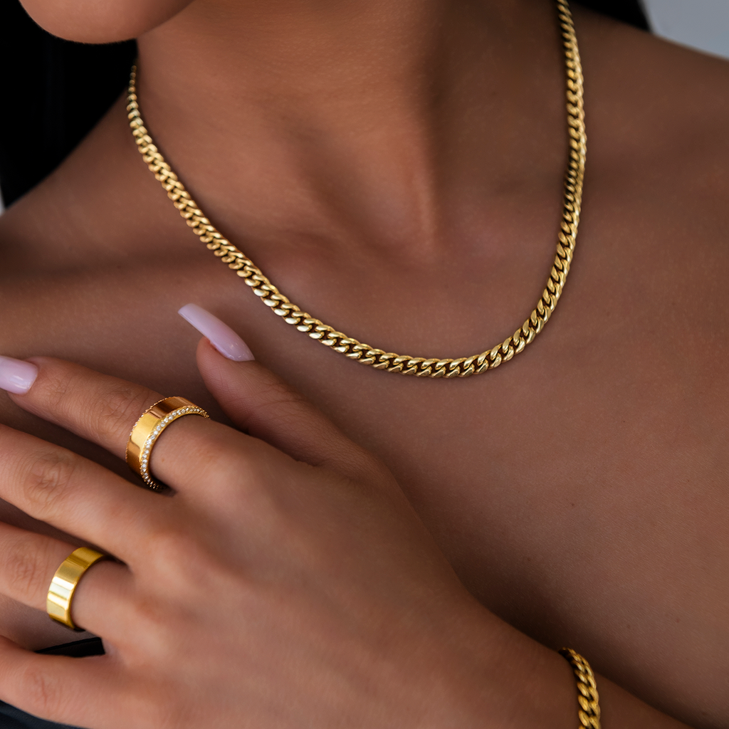 Collier 8Shine - Chaîne Cuban Link en Or Jaune 5mm