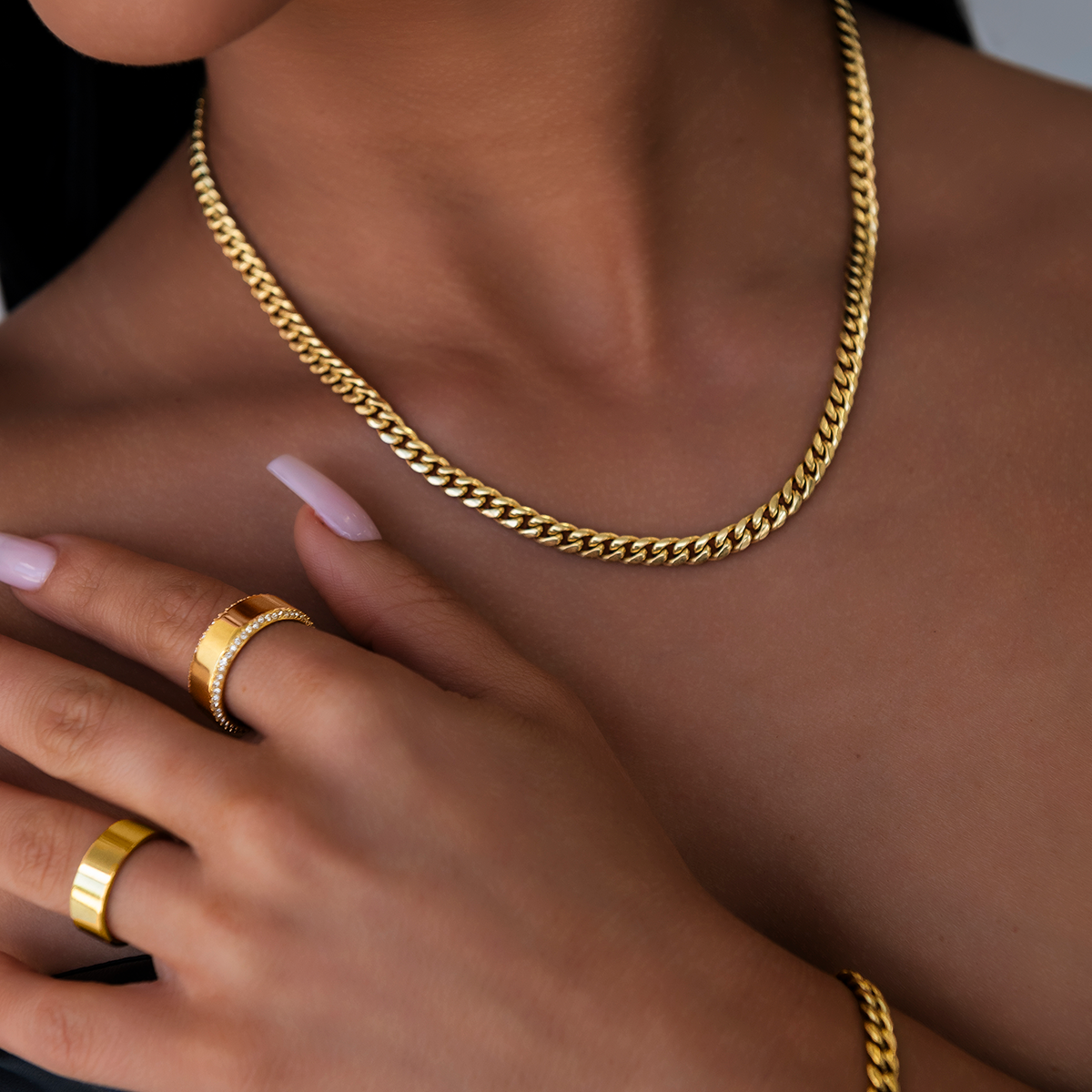 Collier 8Shine - Chaîne Cuban Link en Or Jaune 5mm