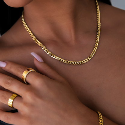 Collier 8Shine - Chaîne Cuban Link en Or Jaune 5mm