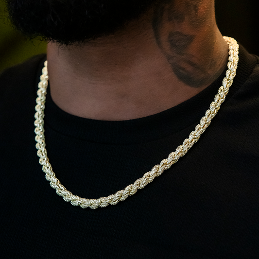Chaîne 8Shine Rope Diamond en Or Jaune – 8mm