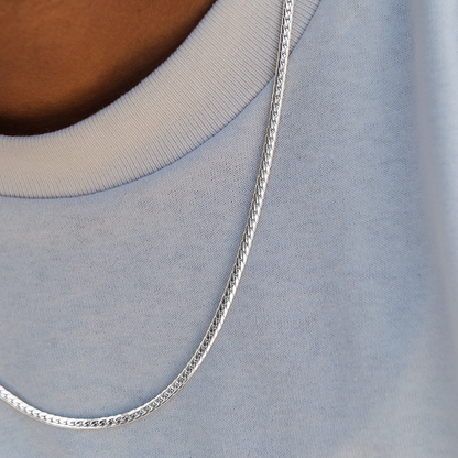 Chaîne 8Shine South Beach Cuban™ Or blanc - 3 mm