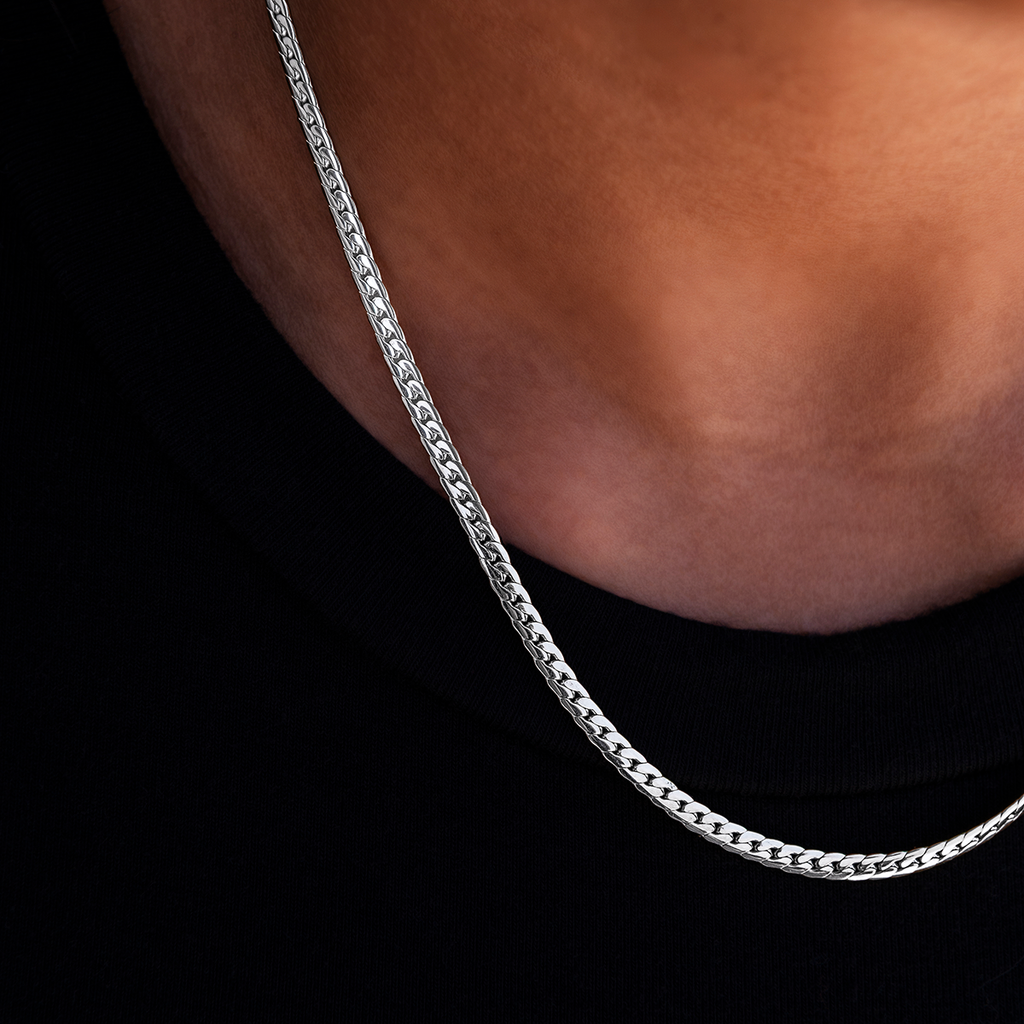 Collier 8Shine — Chaîne South Cuban™ en Or Blanc 3mm