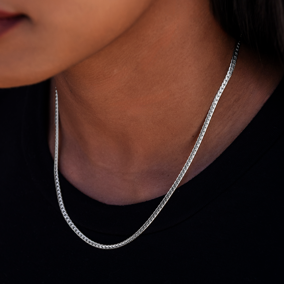 Collier 8Shine — Chaîne South Cuban™ en Or Blanc 3mm