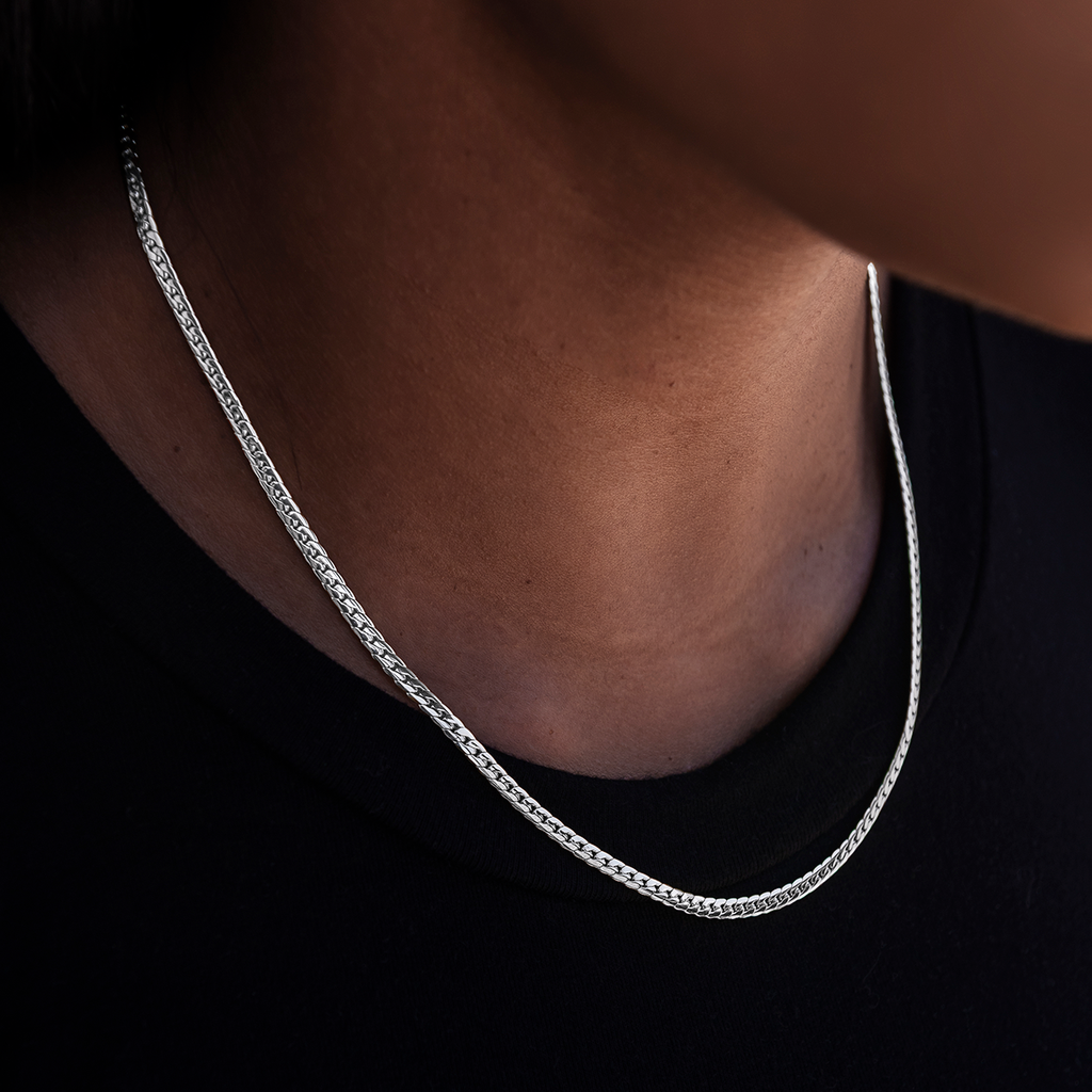 Collier 8Shine — Chaîne South Cuban™ en Or Blanc 3mm