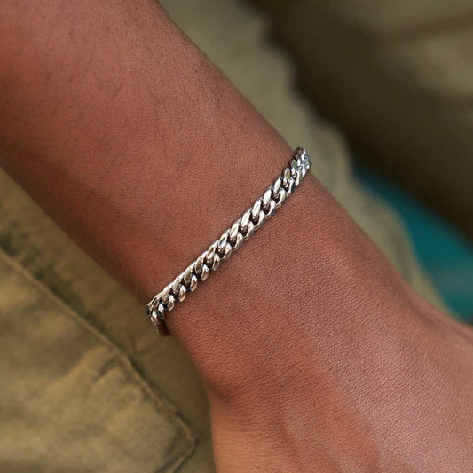 Bracelet 8Shine — Chaîne Cuban Link en Or Blanc 5mm